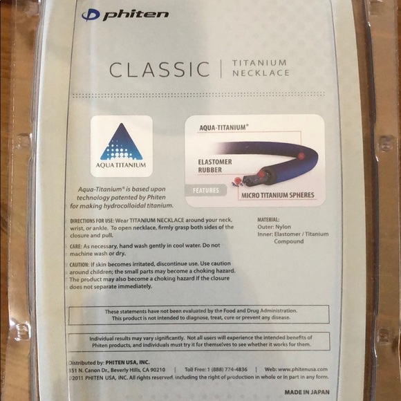 Phiten Classic Titanium Necklace (22”/55cm) - Picture 5 of 6